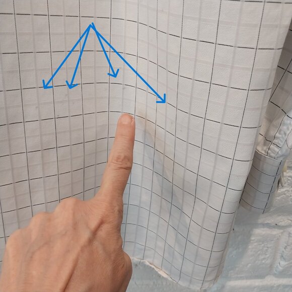 Burberry Dress Shirt Men 16.5 35 White Black Striped Long Sleeve Plaid Button Up - Picture 6 of 14